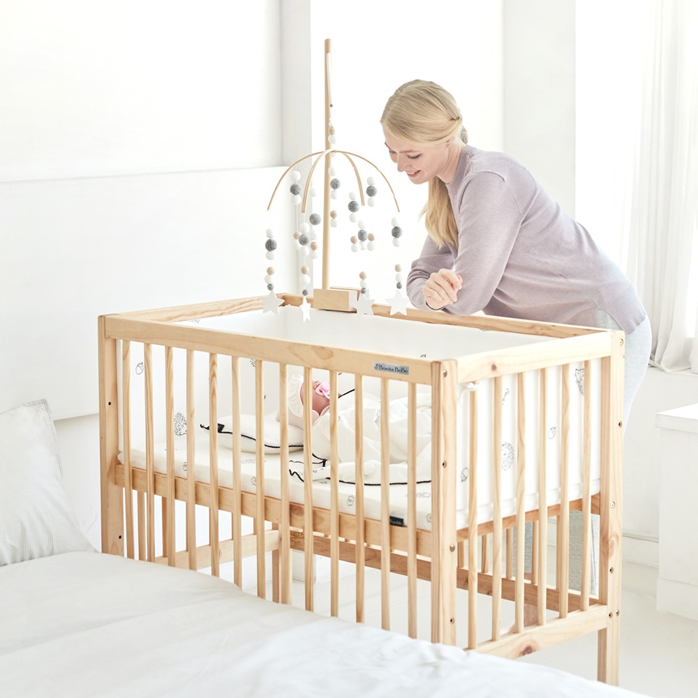 [🎁세이프가드증정]신생아 아기 나무 침대